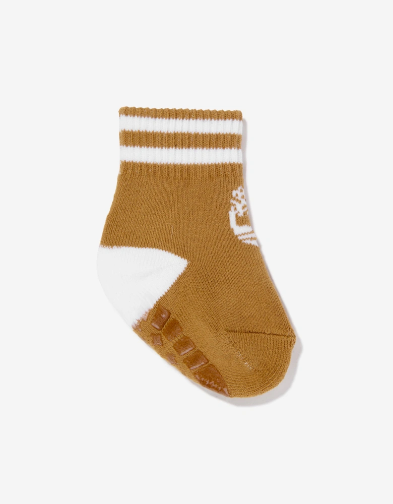 Baby 2 Pack Boot Bootie Socks Set in Beige