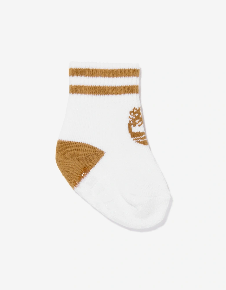 Baby 2 Pack Boot Bootie Socks Set in Beige