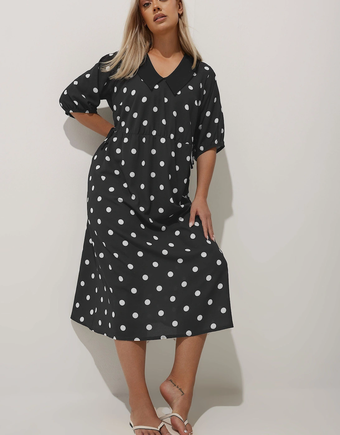 Polka Dot Collared Dress, 2 of 1