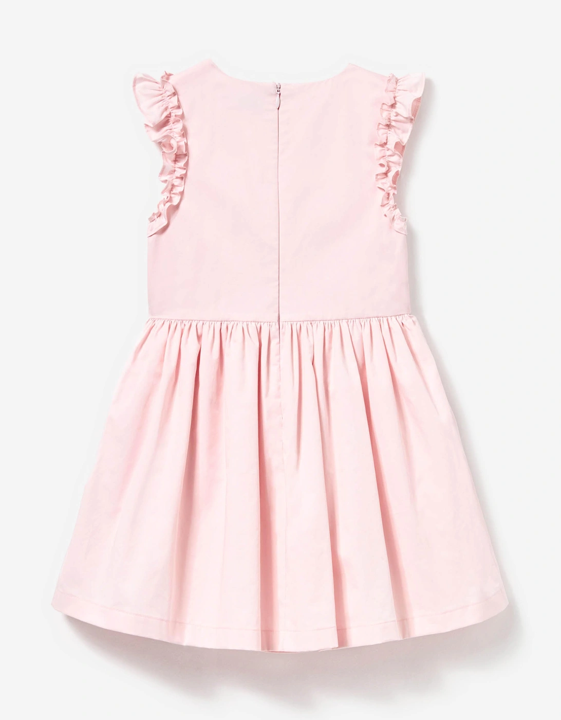 Girls Cotton Flower Dress in Pink