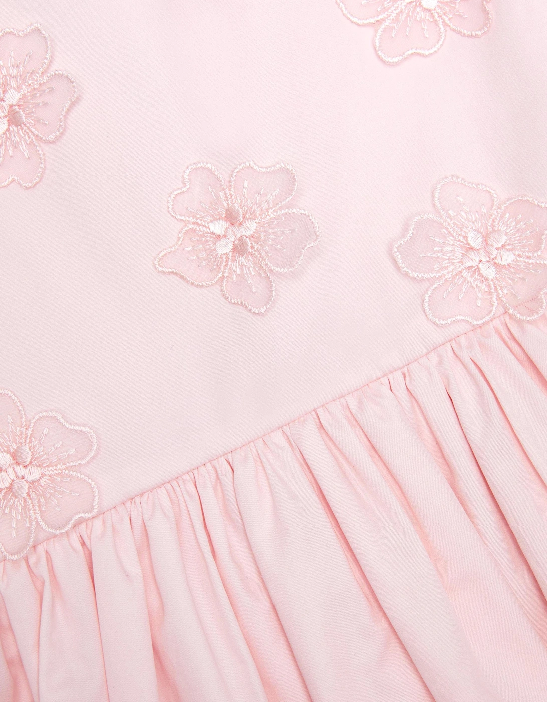 Girls Cotton Flower Dress in Pink