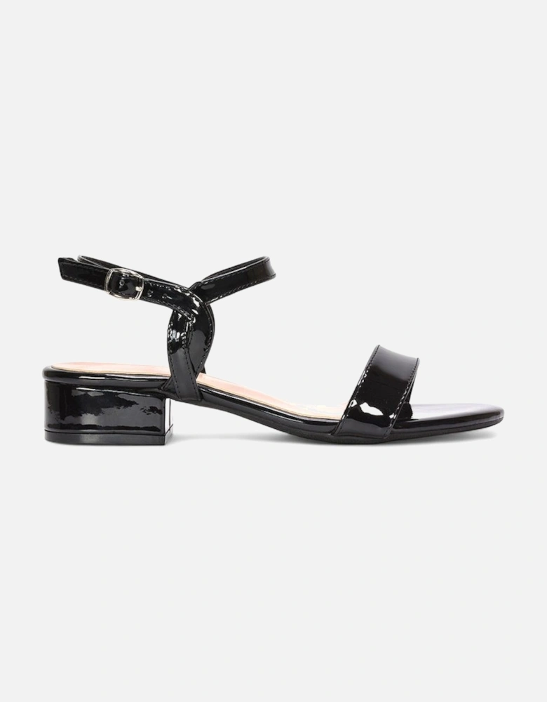'Moana Low Bock Heel Round Toe Sandals With Buckle Fastening