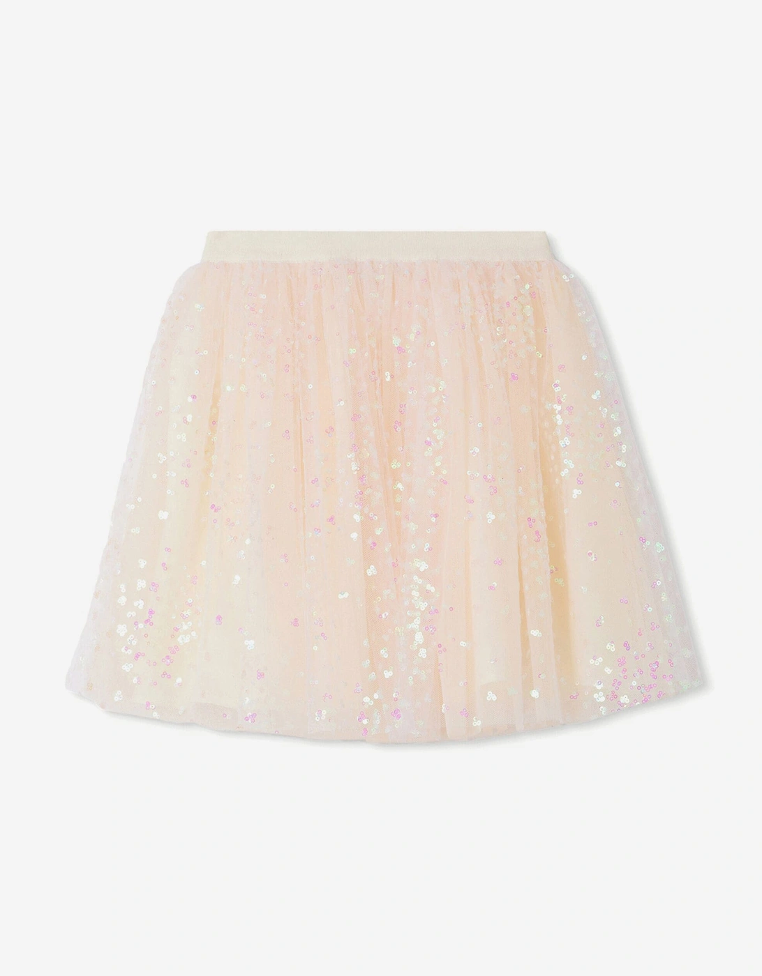 Girls Pois Tulle Skirt in Pink