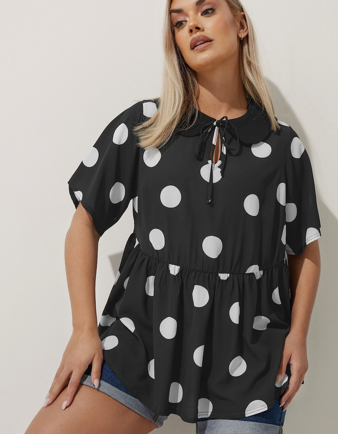 Polka Dot Collared Top, 2 of 1