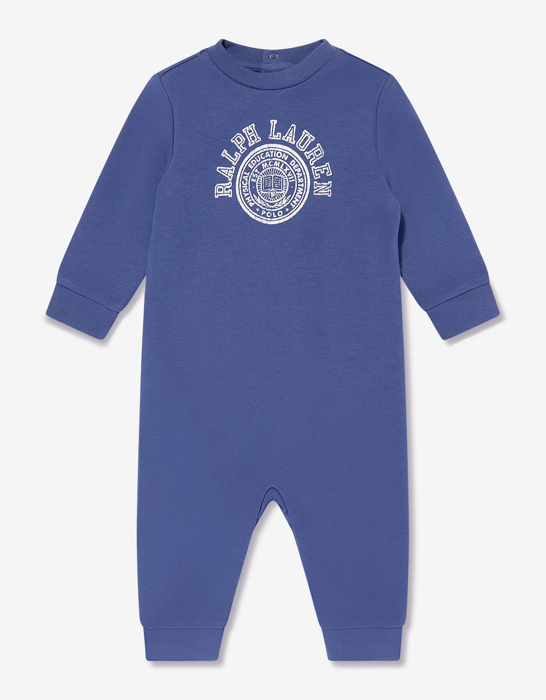 Baby Boys French Terry Romper in Blue, 5 of 4