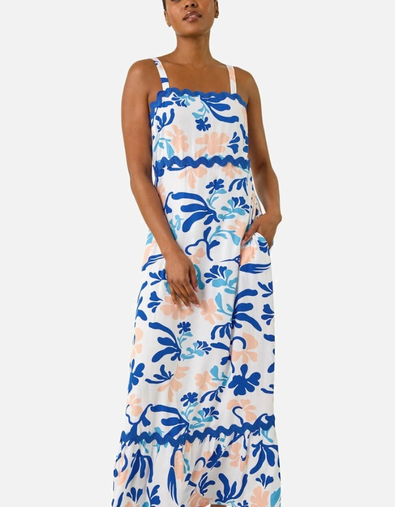 Abstract Ric Rac Maxi Dress
