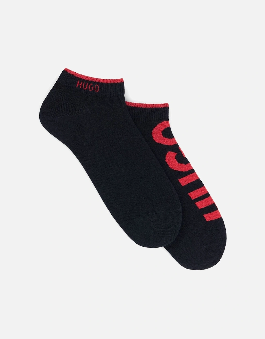 Hugo Boss Men's 2 Pack of Logo Ankle Socks - Black - Size: 9/9.5/11.5/11/10.5/10/12
