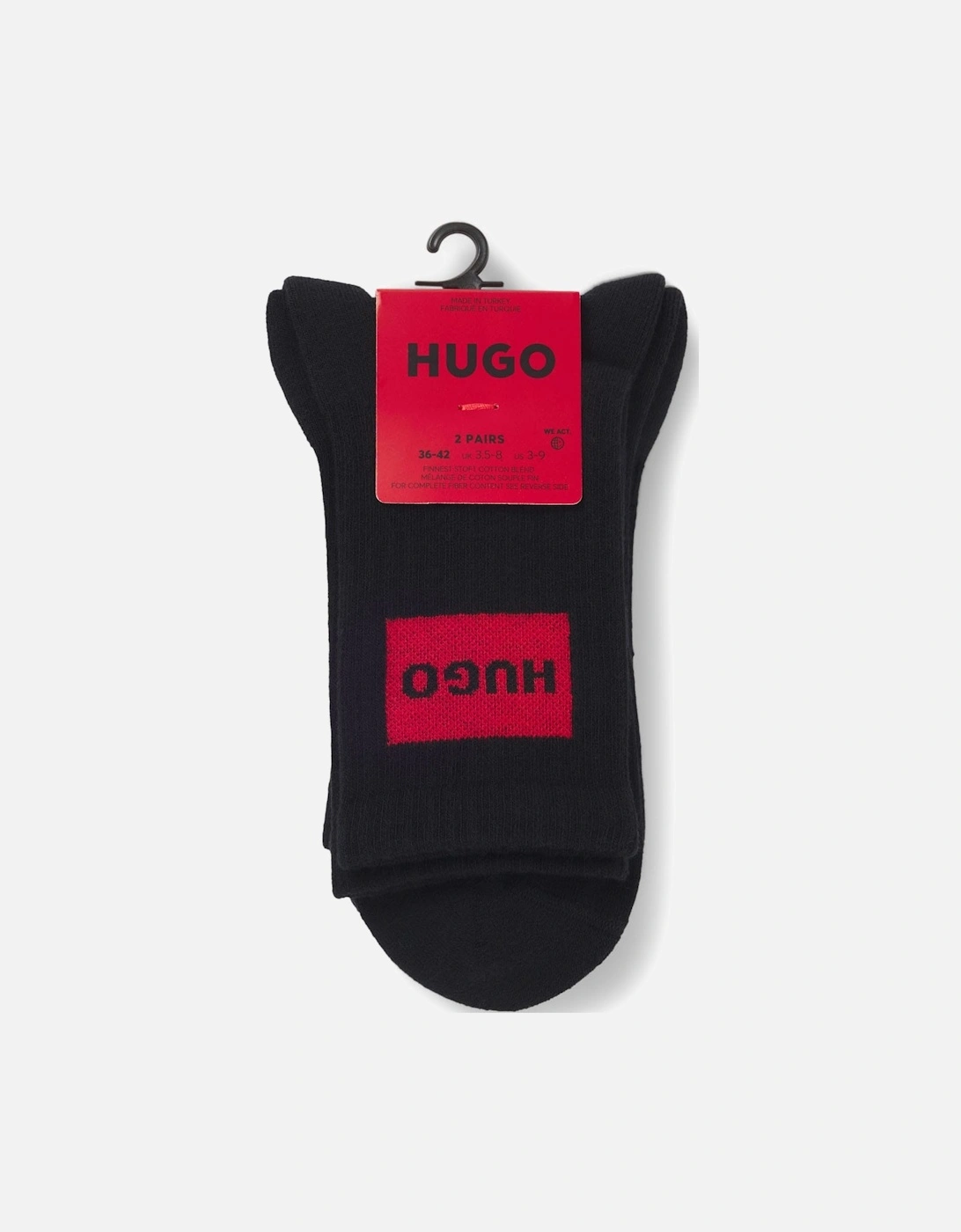 2 Pack of Red Logo Socks
