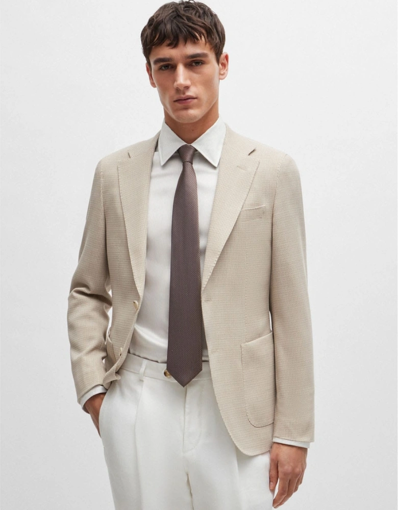Micro-Pattern Tie in Silk Jacquard