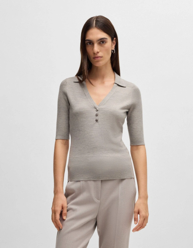 Fatirame Button Placket Sweater