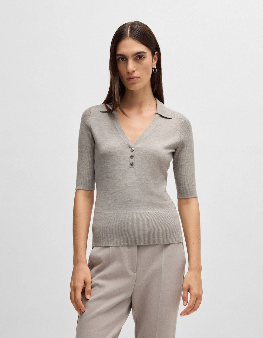 Fatirame Button Placket Sweater, 6 of 5