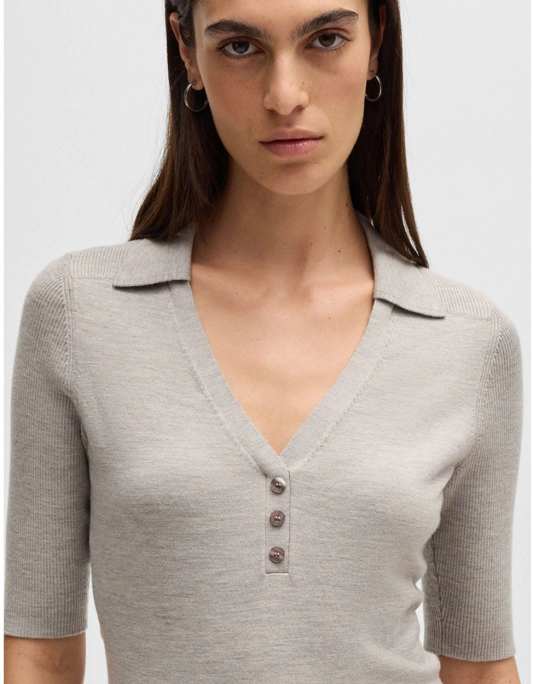 Fatirame Button Placket Sweater