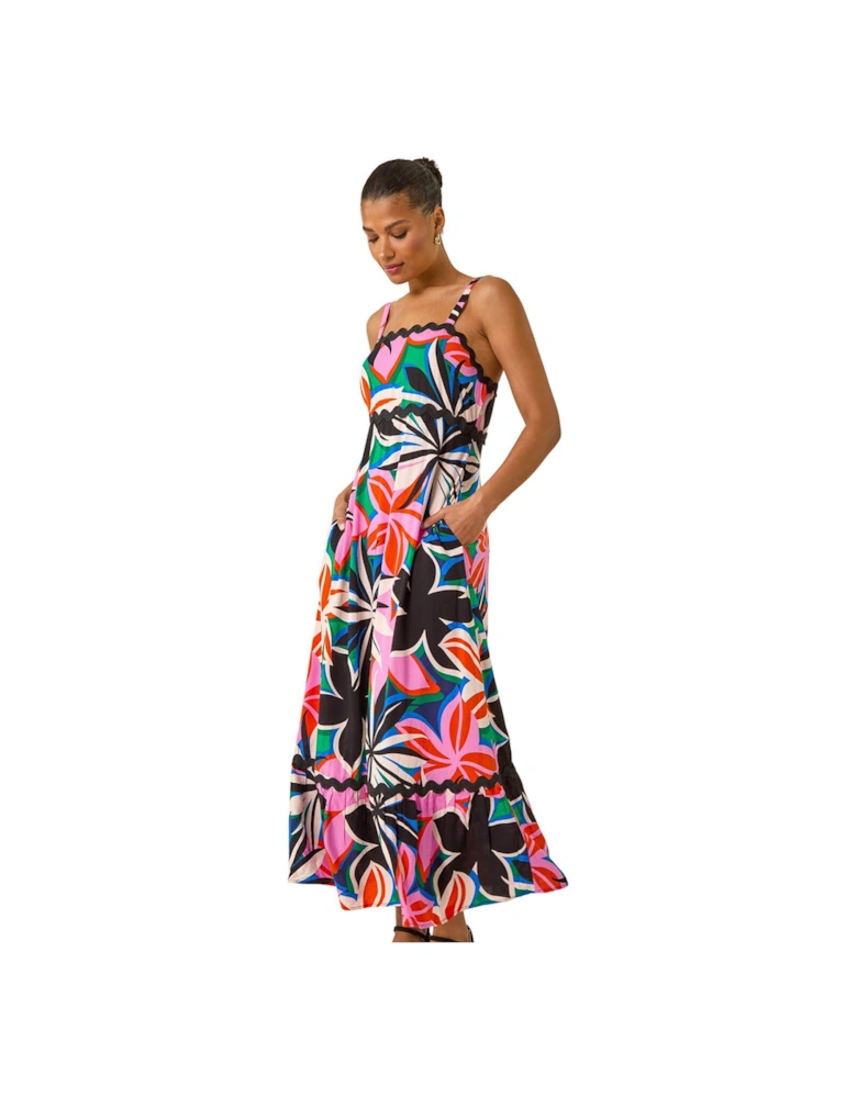 Floral Ric Rac Maxi Dress