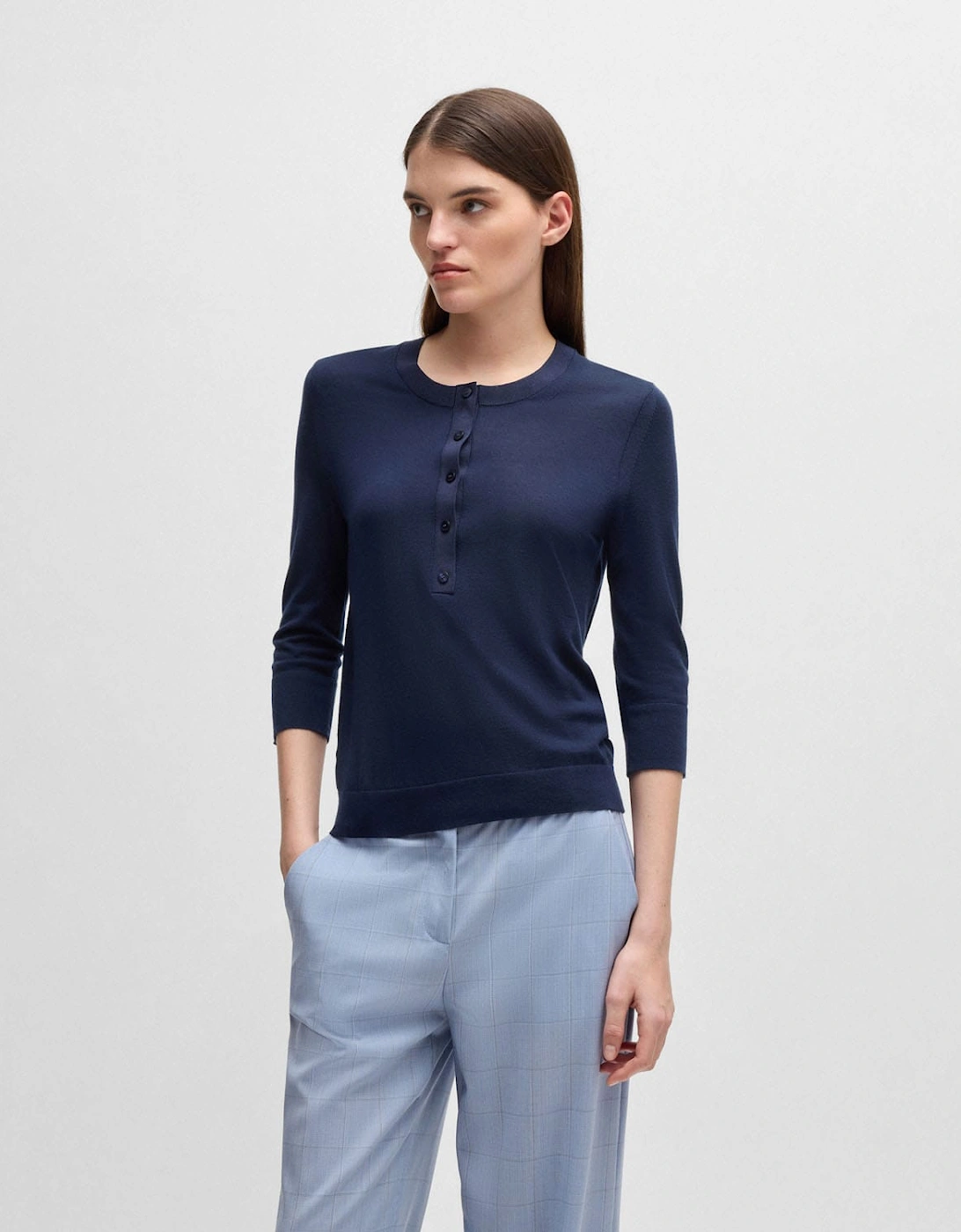 Fiblure Henley-Neck Sweater, 6 of 5