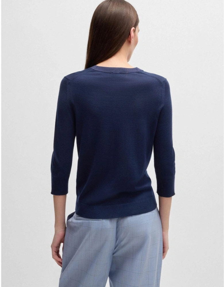 Fiblure Henley-Neck Sweater