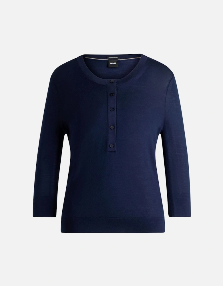 Fiblure Henley-Neck Sweater