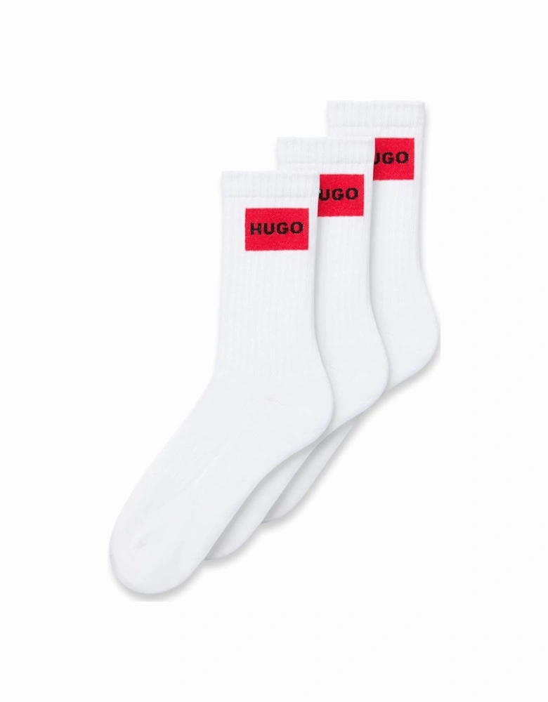 3 Pack of Red Logo Socks