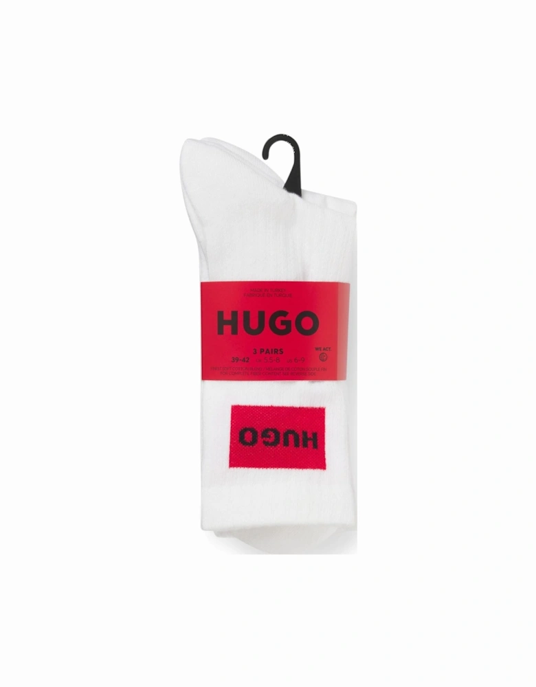 3 Pack of Red Logo Socks