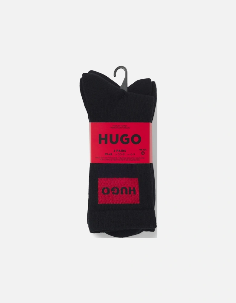 3 Pack of Red Logo Socks