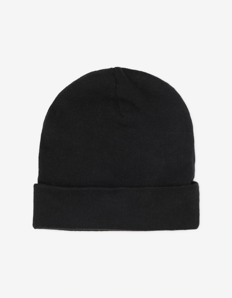 Kids Knitted Beanie Hat in Black