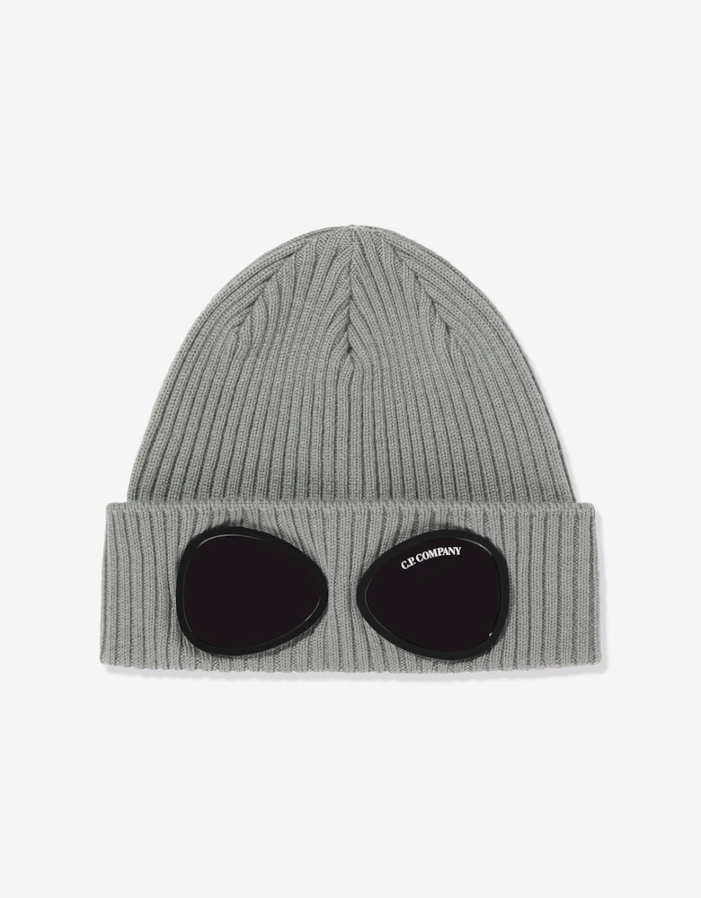 C.P. Company Boys Goggle Beanie Hat in Grey