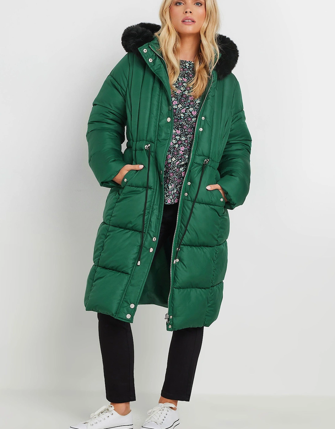 Petite Longline Padded Puffer Coat, 2 of 1