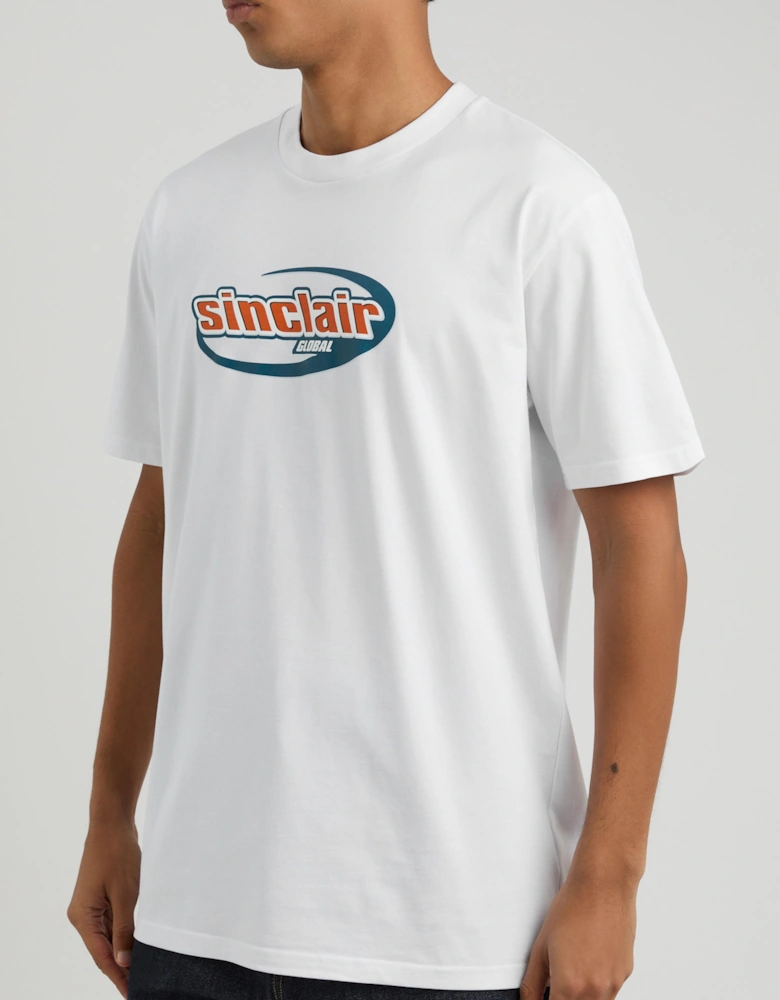 ITALICS GLOBAL LOGO TEE WHITE