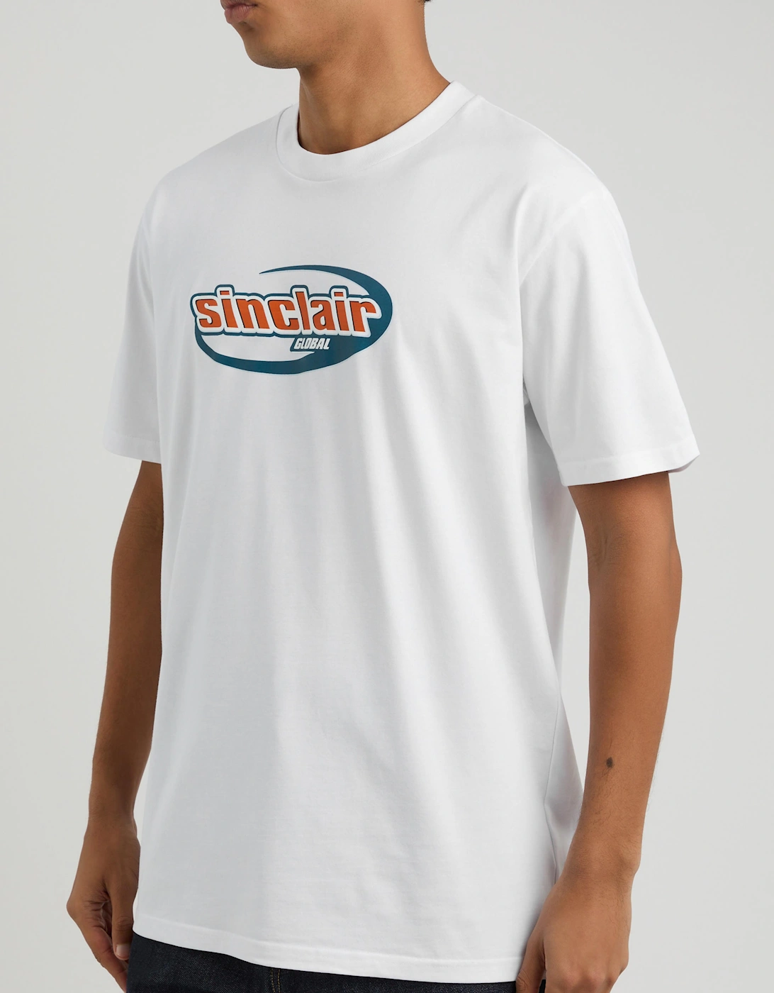 ITALICS GLOBAL LOGO TEE WHITE