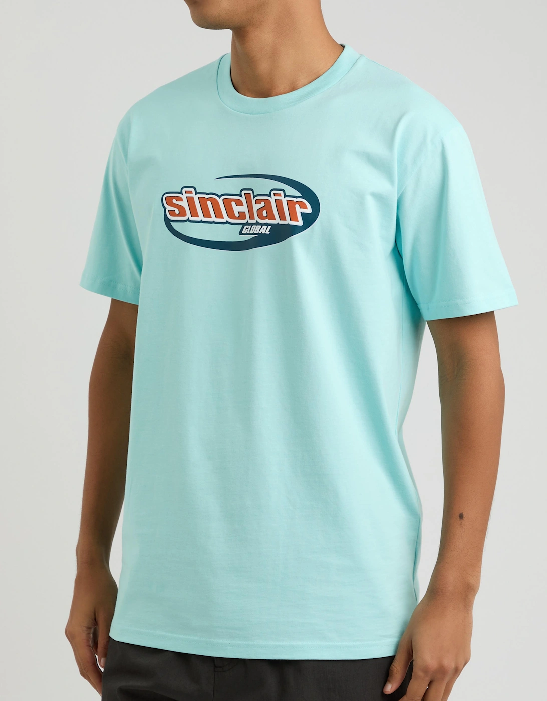 ITALICS GLOBAL LOGO TEE BLUE