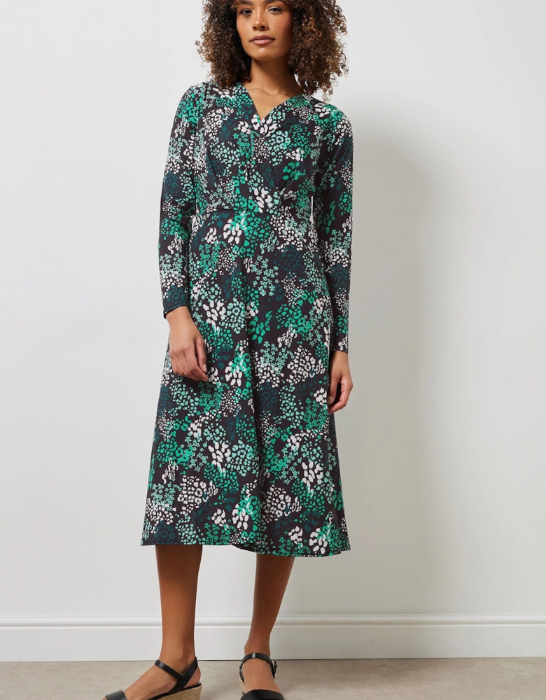 Animal Print Wrap Dress