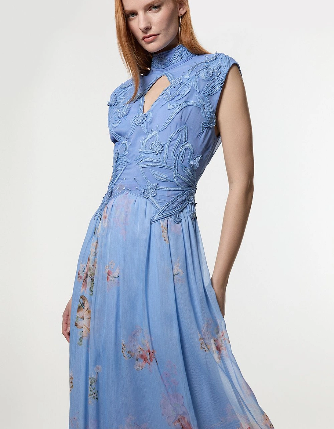 Floral Applique Lace Maxi Dress, 2 of 1