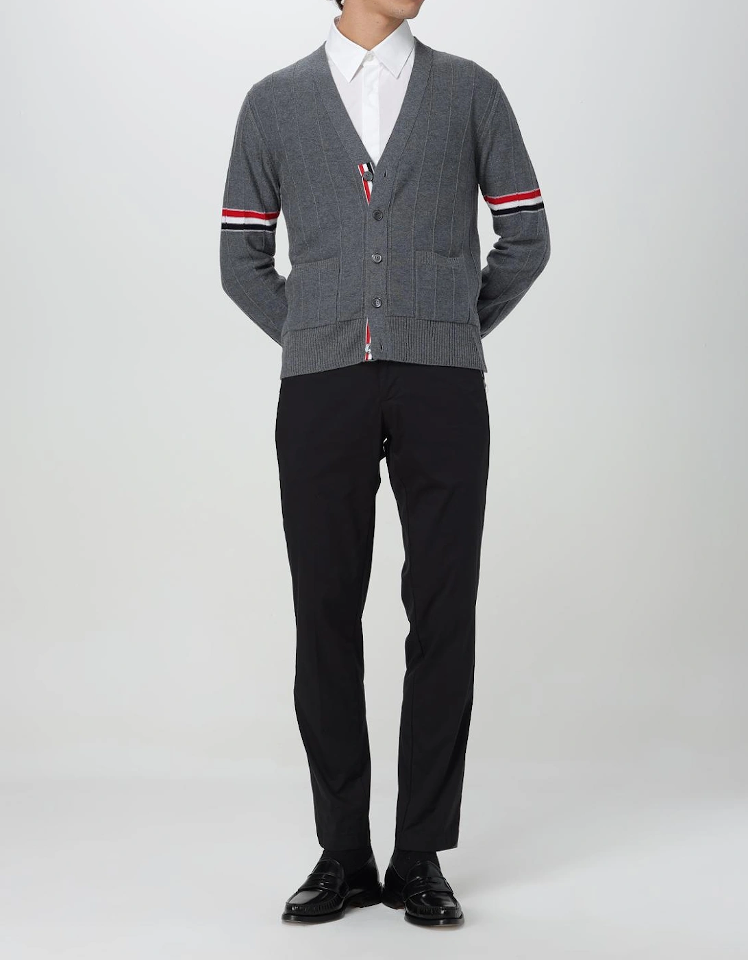 4Bar Stripe Cardigan Sweater