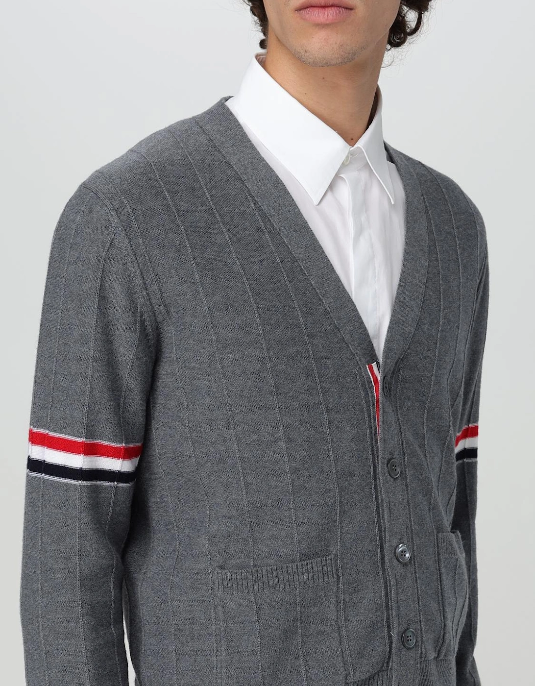 4Bar Stripe Cardigan Sweater