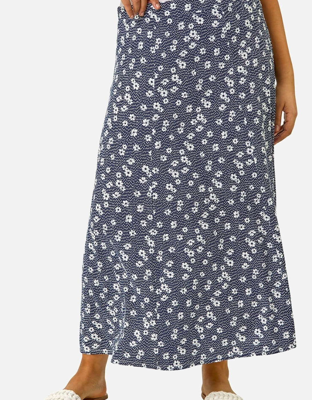 Curve Daisy Print Midi Skirt, 2 of 1