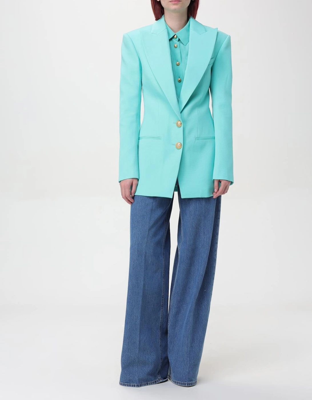 Tailored Blazer Structured Notch Collar