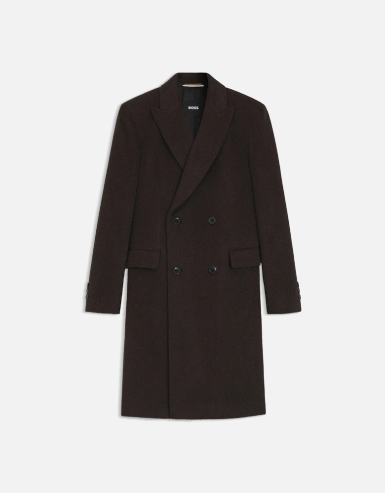 BOSS Black H-Hyde-DB-Peak-254 Coat 202 Dk Brown