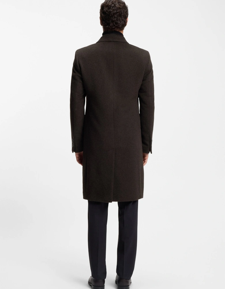 BOSS Black H-Hyde-DB-Peak-254 Coat 202 Dk Brown