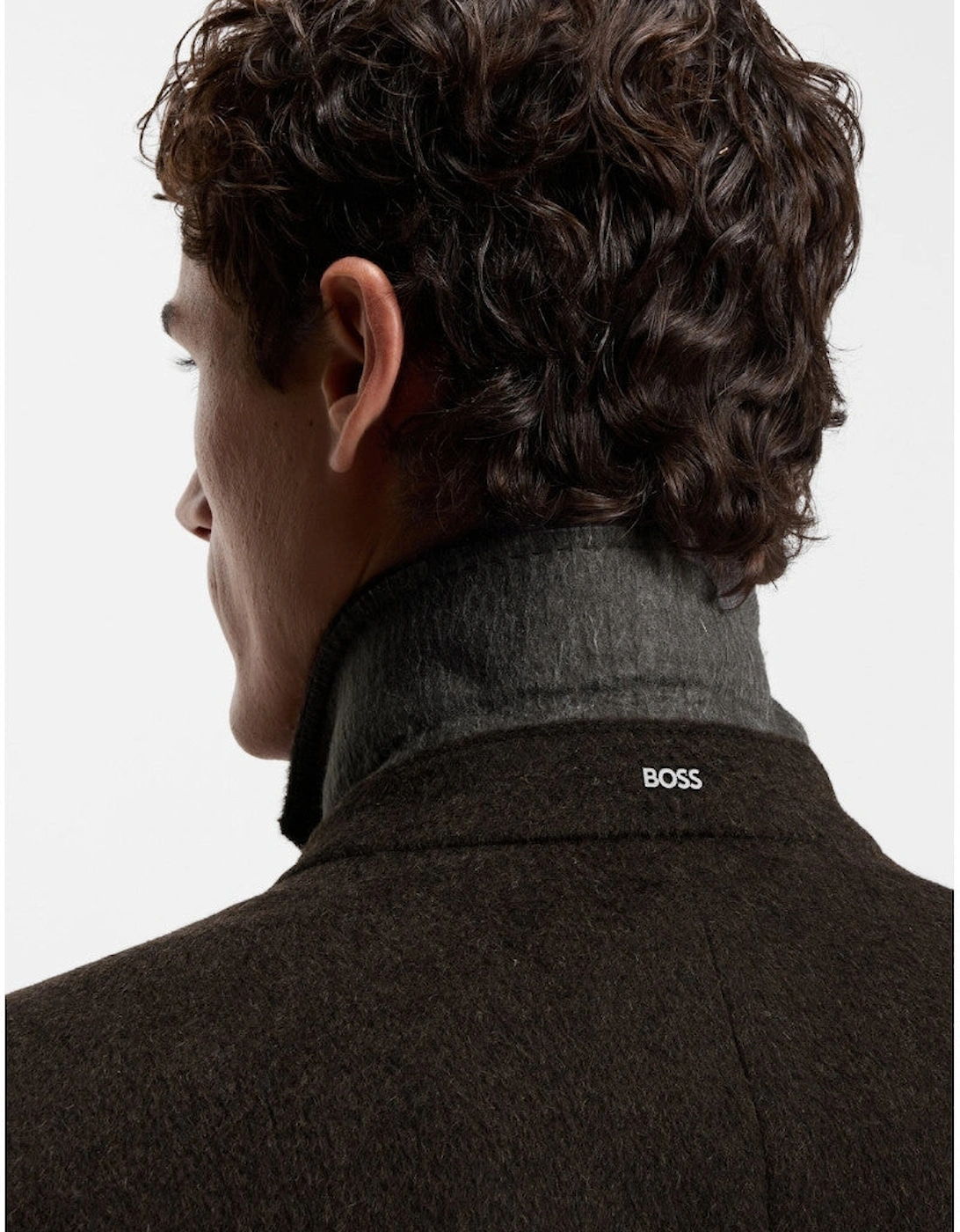 BOSS Black H-Hyde-DB-Peak-254 Coat 202 Dk Brown