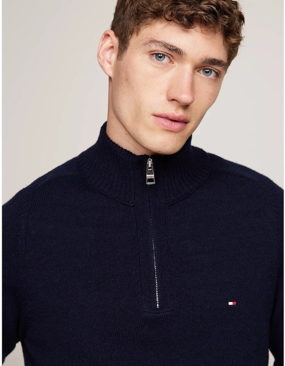 Lambswool Half Zip Sweater DW5  Desert Sky