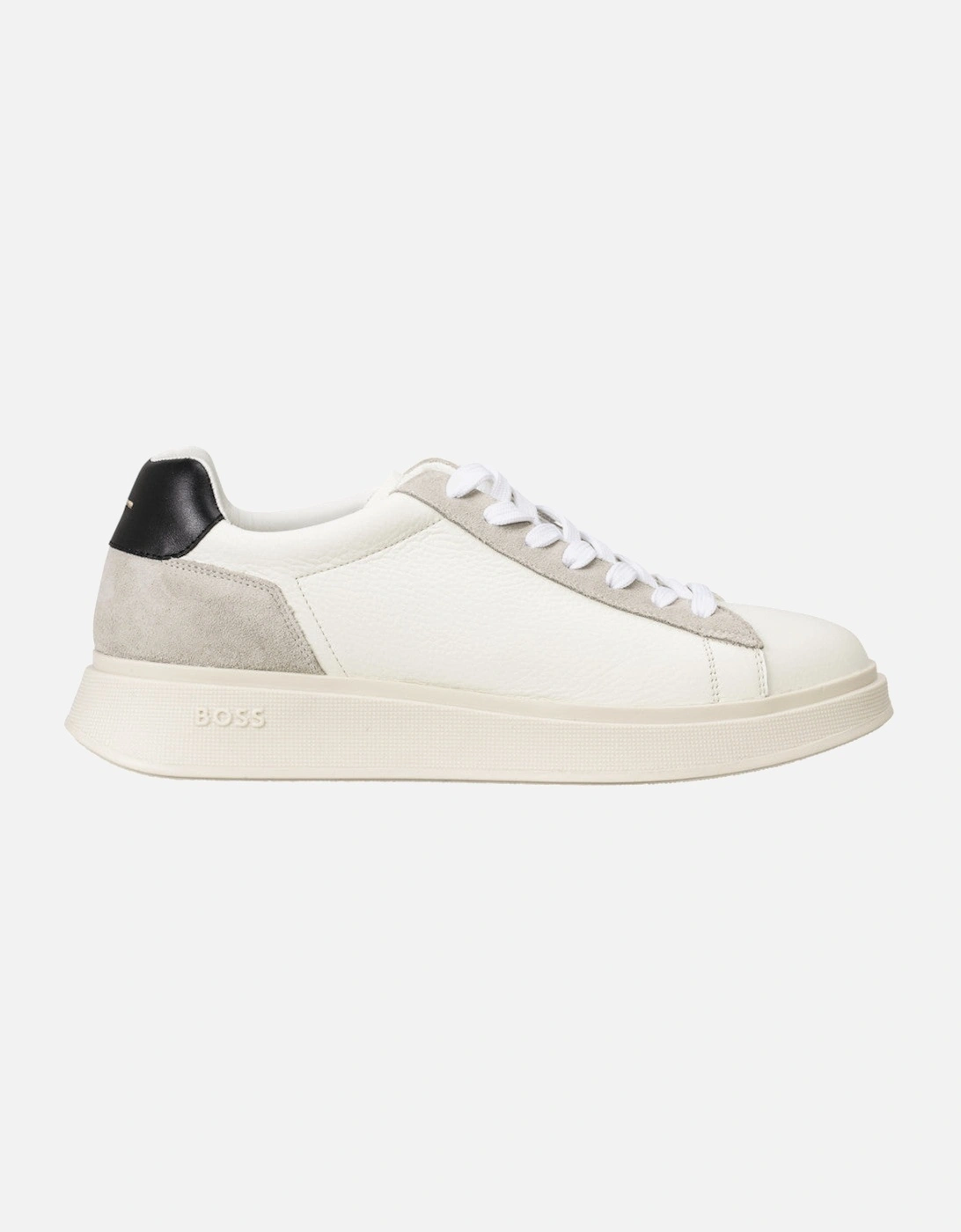 Men's BOSS Black Bulton_Runn_sdgrlt Trainers 102 Natural - White - Size: 10