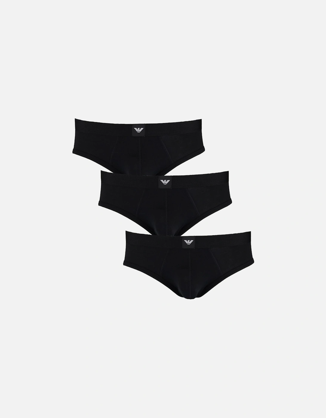 3-Pack Eagle Logo Briefs, Black, 3 of 2