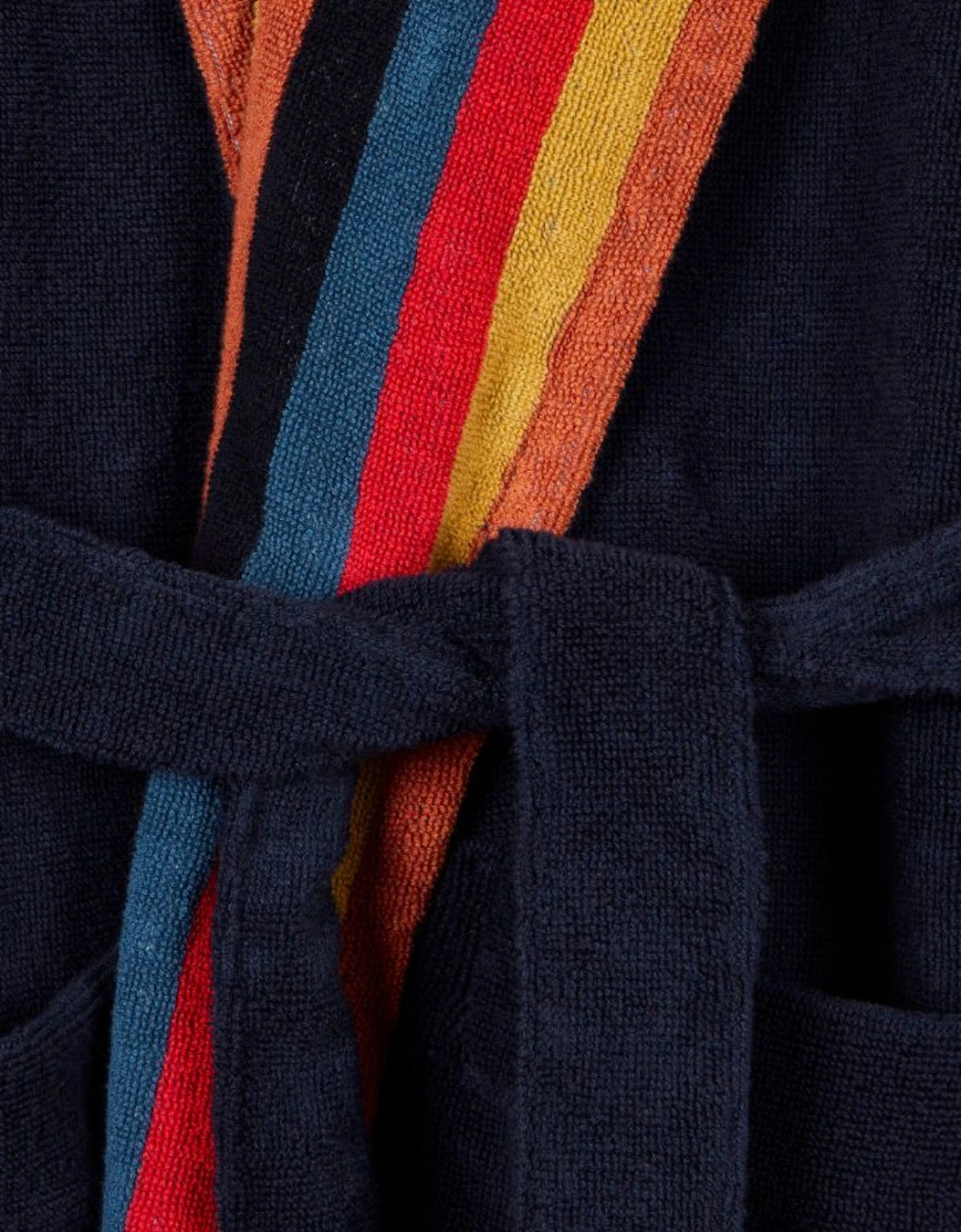 Artist Stripe Toweling Dressing Gown, Multi Coloured