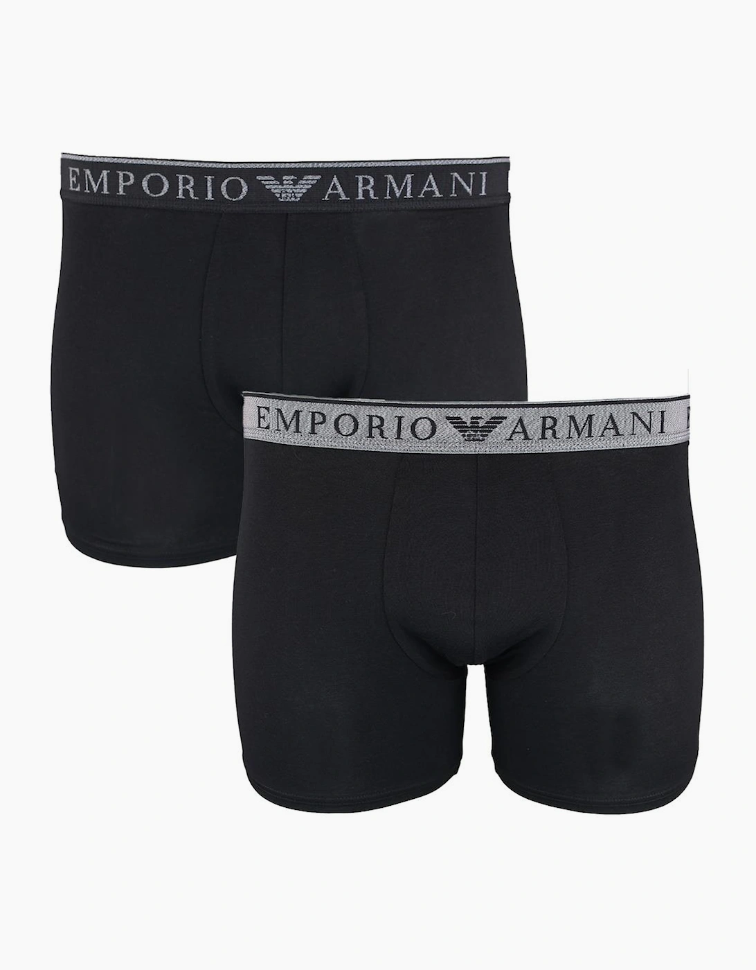 Emporio Armani Men's Black/Black 2-Pack Endurance Boxer Briefs, - : 37/36/32 Extra Large