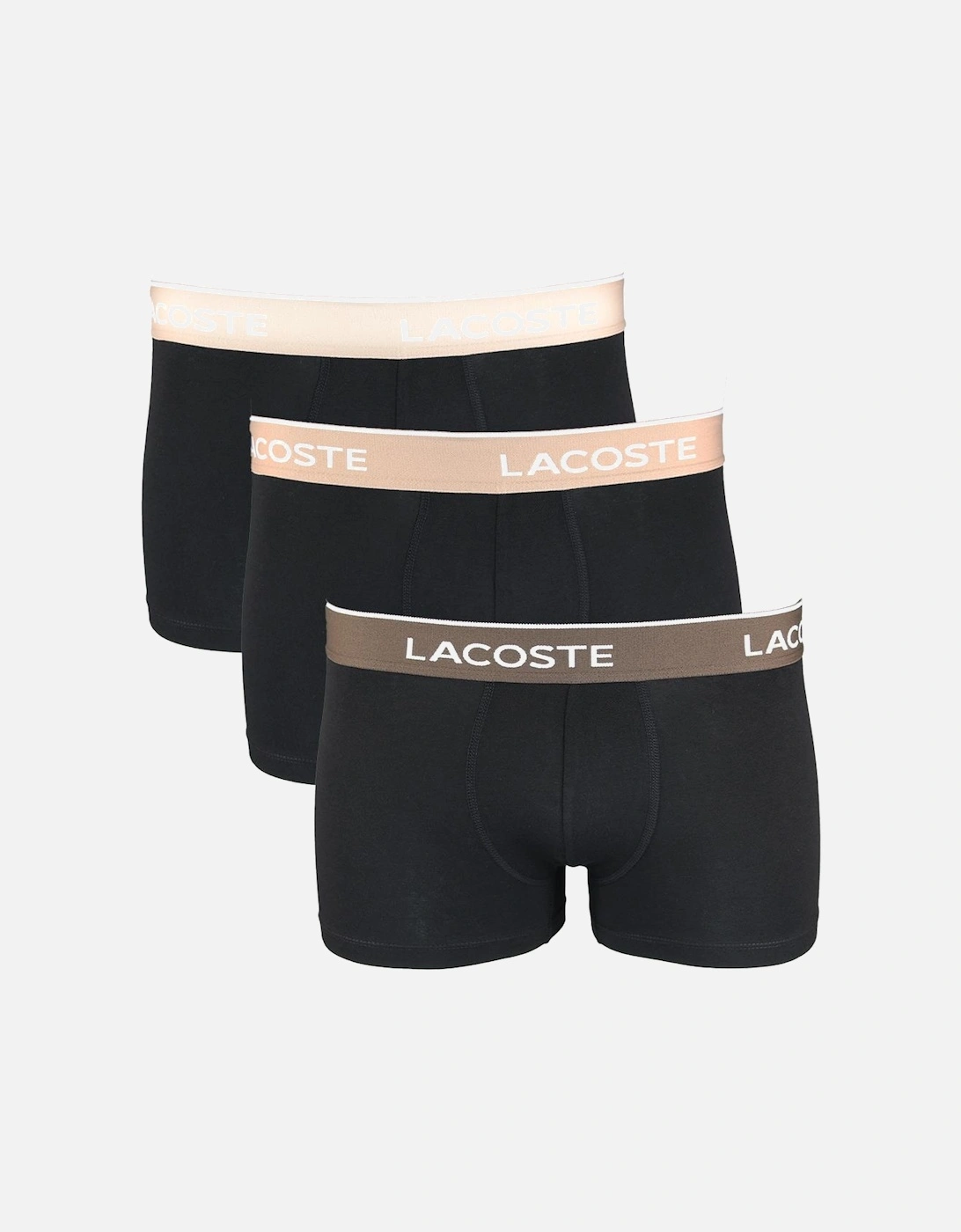 3-Pack Casual Boxer Trunks, Black, 3 of 2