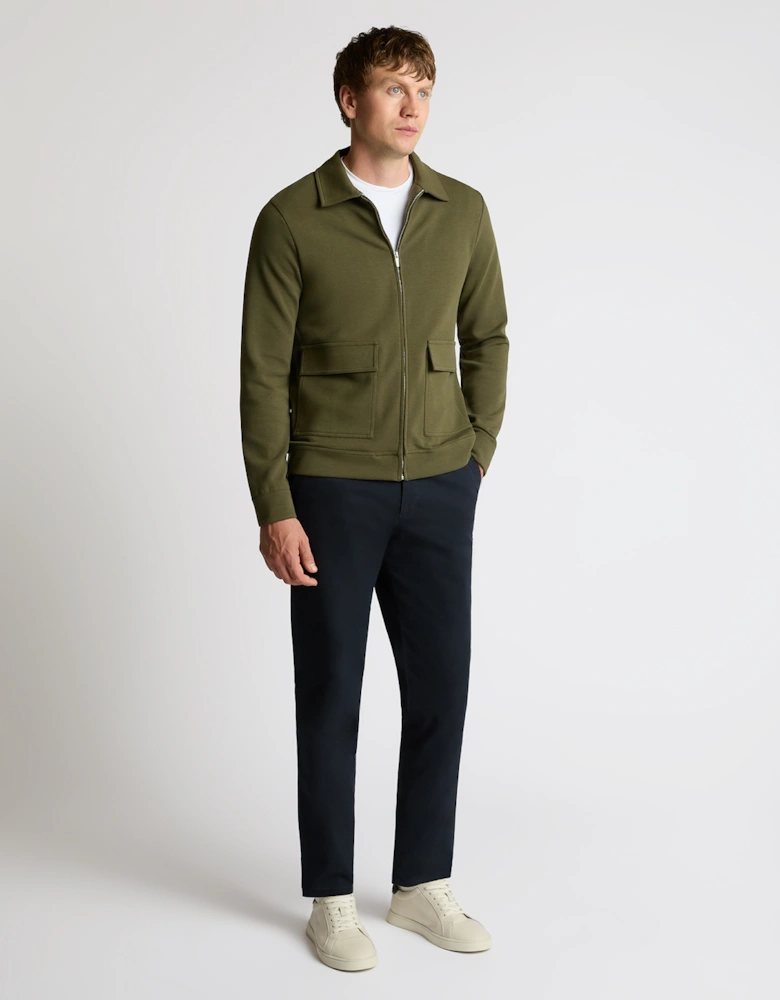 Bamboo-Blend Overshirt - Khaki