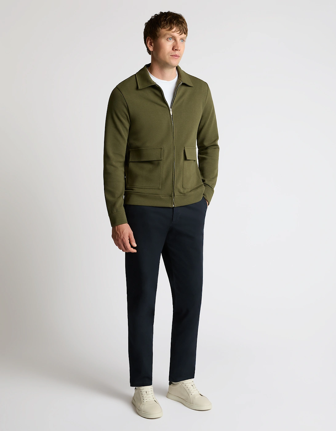 Bamboo-Blend Overshirt - Khaki