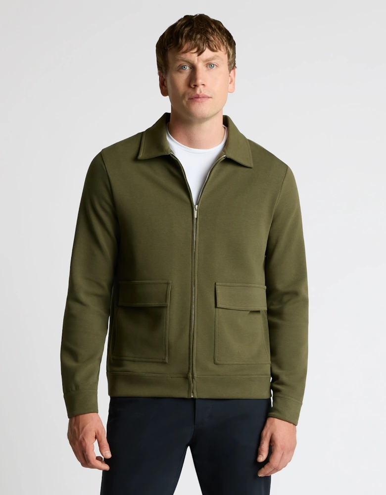 Bamboo-Blend Overshirt - Khaki