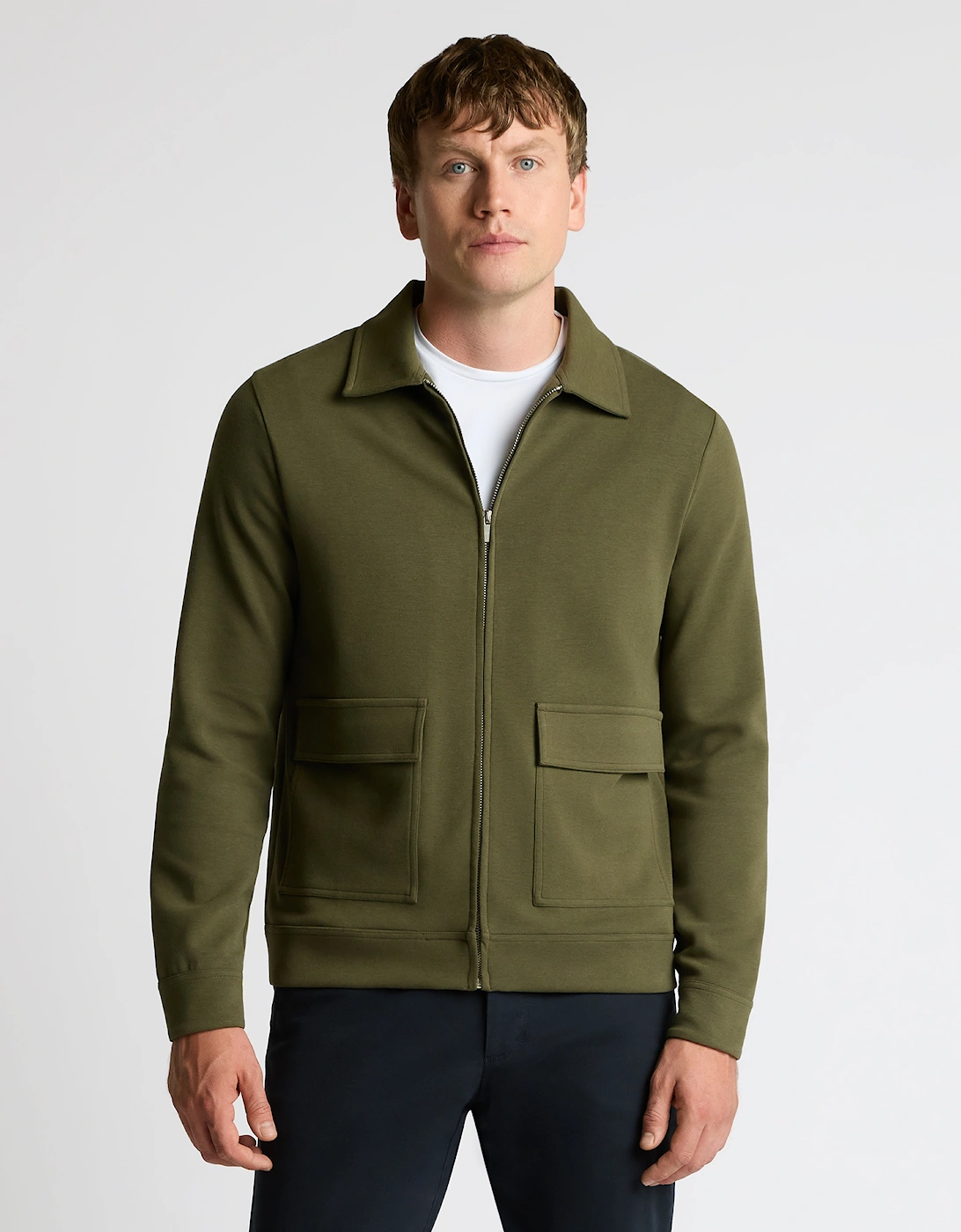 Bamboo-Blend Overshirt - Khaki