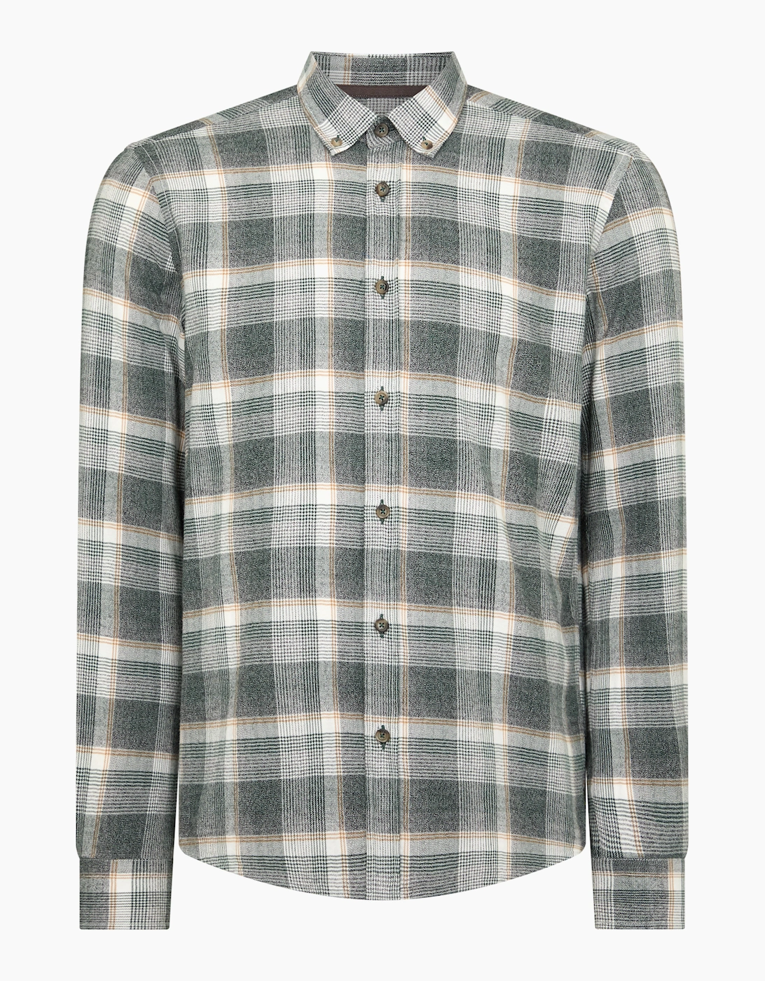 Men's Rumus Uomo Ashton Slim Fit Checked Brushed Cotton Shirt - Grey - Blue - Size: Regular/40