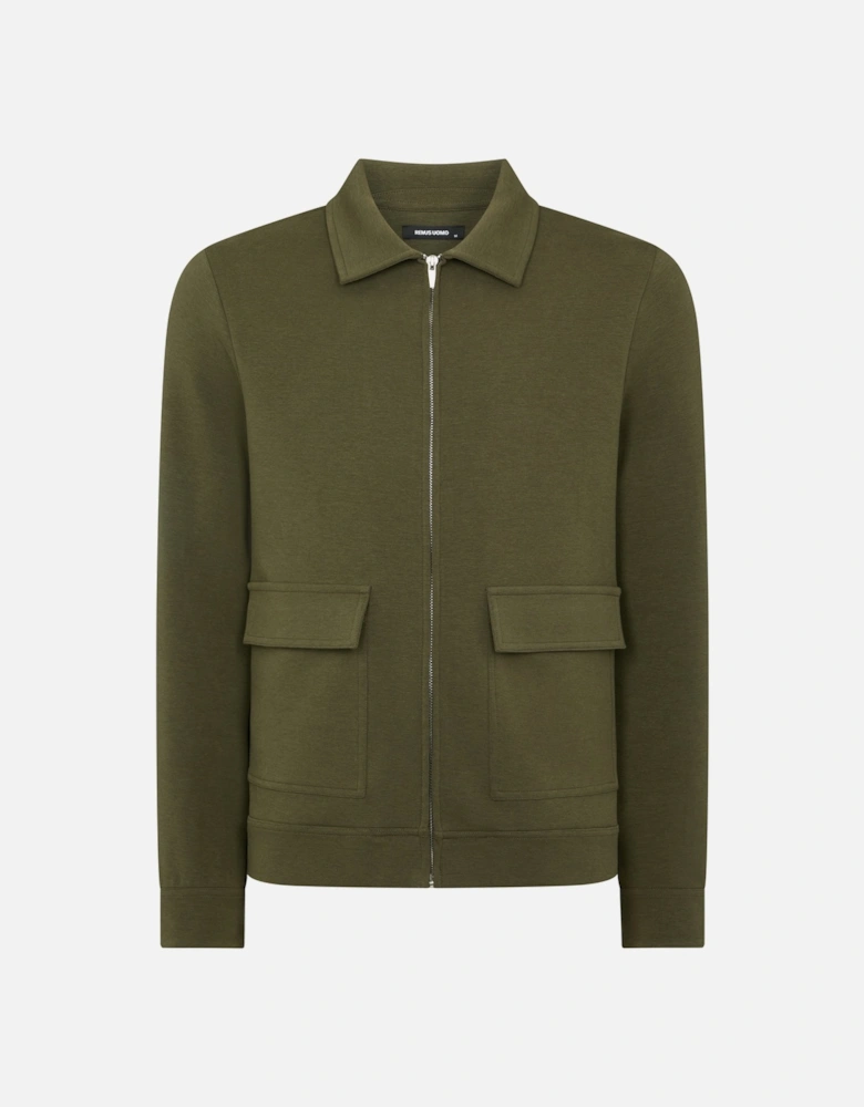 Bamboo-Blend Overshirt - Khaki